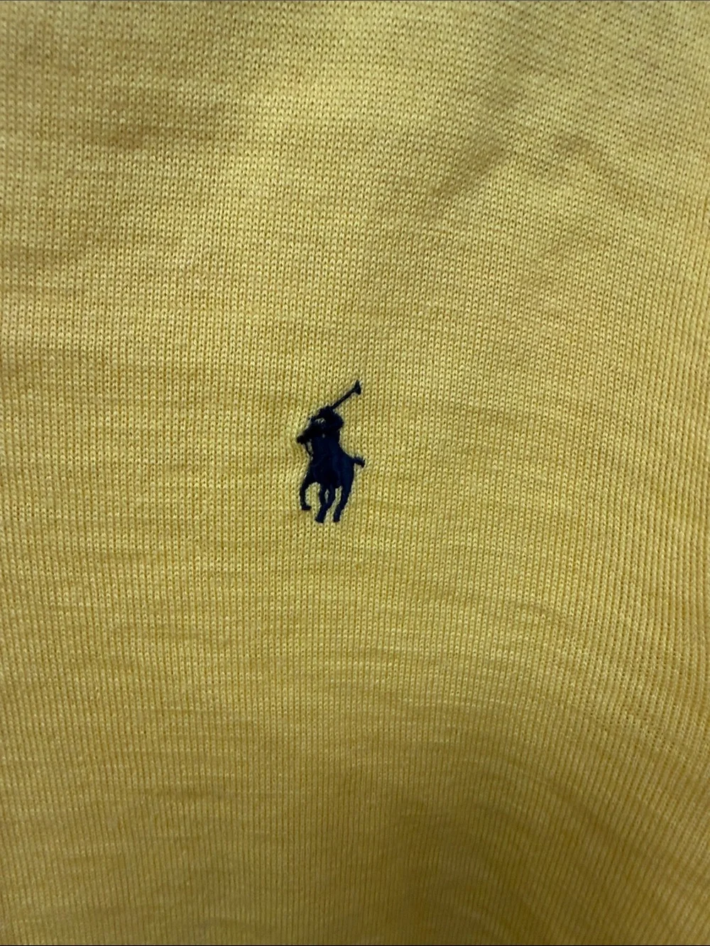 Polo by Ralph Lauren Preppy Yellow V-Neck Sweater with 100% Merino Wool size L - Picture 5 of 5